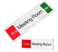 NUOBESTY Panneau De Porte Coulissant En Acrylique Indicateur D'occupation Salle De Réunion Panneau Indiquant L'utilisation Pièce Et Déchirure Bureau Professionnel