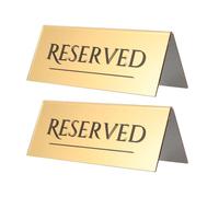 NUOBESTY Panneaux Acryliques Réservés pour Table 2 Pièces, Design Élégant Or, Effet Décoratif, pour Organisation des Sièges Lors de Mariage ou Restaurant