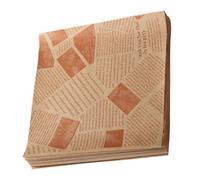 NUOBESTY Papier Alimentaire Anti-graisse 25x25 Cm 100 Feuilles Motif Journal pour Emballages Sandwichs, Doublures de Paniers Alimentaires et Cuisson au Four, Papier Sulfurisé Multifonction