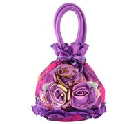NUOBESTY Paquet à Main de Soirée en Dentelle, Forme Fleur, Tissu, Portable | Pochette Décorative pour Femmes et Demoiselles D’honneur, pour Téléphone et Cosmétiques, Soirées et Voyages