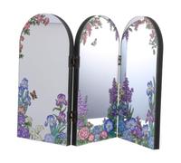 NUOBESTY Paravent Décoratif Chinois Pliant Mini Écran de Décoration de Bureau en Acrylique Miroir, pour Bureau et Dortoir, Décoration Nouvel an Chinois