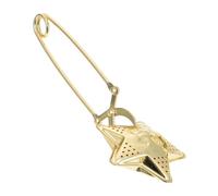 NUOBESTY Passoire à Thé en Acier Inoxydable Doré avec Infuseur à Thé D’Étoile et Lune Accessoire Cuisine Léger et Portable 1 Pièce