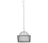 NUOBESTY Passoire à Thé Pyramide en Acier Inoxydable 304 Argentée Filtre à Thé Multifonctionnel Médecine Chinoise et Épices Chaîne Suspendue Pratique Accessoire la Cuisine Maison