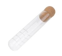NUOBESTY Passoire à Thé Tube Infuseur en Verre Transparent Résistant la Chaleur Bouchon en Liège, Mini Bouteille pour Infusion de Thé en Vrac, Accessoire Pratique pour Maison, Bureau
