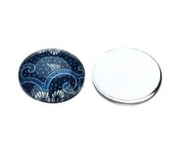 NUOBESTY Patch de Verre Rond à Dos Plat pour Scrapbooking Créatif 20 Pièces | Verre Décoratif, Adhérence Facile, pour Clés et Horloges, Loisirs Créatifs, Décoration Maison, Artisans Couleur Aléatoire