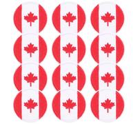 NUOBESTY Patchs De Drapeau National Du Canada 12 Pièces Rond Drapeau Du Canada Brodé À Repasser Sur Patch Appliqué Feuille D'érable Canadienne À Dos National Veste Costume Uniforme
