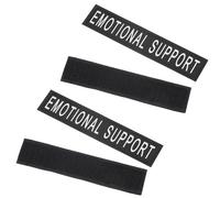 NUOBESTY Patchs Réfléchissants Auto-Adhésifs pour Harnais de Chien - 2 Paires - Noir - Accessoires pour Animaux - Sécurité Nocturne - Compatibles Gilets S Taille