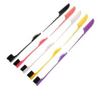 NUOBESTY Peigne à Sourcils Double Embout 5 Paires - Brosse à Queue de Rat et Peigne à Crêper en Plastique Pp - Ensemble Coiffure Professionnel pour Mise, Coiffage Précis des Sourcils,