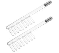 NUOBESTY Peigne en Verre Transparent 2 Pièces pour Accessoires D’Appareil Haute Fréquence Tube de Peigne Non Conducteur Compatible Pièces de Rechange pour Esthétique