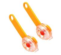 NUOBESTY Pendentif Anti-Perte Lumineux pour Chien 2pcs Flash Lent en Plastique Orange, Accessoires USB, pour Promenade Nocturne et Sécurité des Animaux