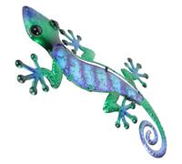 NUOBESTY Pendentif Mural Gecko En Fer 38 Cm Décoration Murale De Jardin Intérieure Et Extérieure Sculpture Artisanale Résistante Pour Salon Terrasse Patio