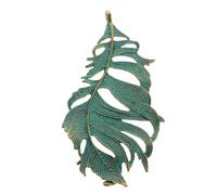 NUOBESTY Pendentif Plume Forme de Vert Rétro Accessoire de Bijoux Diy pour Colliers Boucles Oreilles et Bracelets Charm Plume Leaf pour Création de Bijoux Faits Main