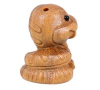 NUOBESTY Pendentif Serpent en Bois Sculpté 3x2 Cm Figurine de Serpent Décoration Zodiaque Accessoire Décoratif Léger pour Porte-clés Présent Unique