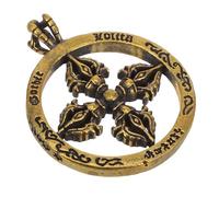 NUOBESTY Pendentif Vintage Forme de Croix Bouddhiste Charmes Décoratifs pour Collier ou Trousseau pour Bricolage et Unique