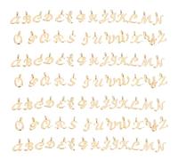 NUOBESTY Pendentifs Alphabet en Métal Doré Lot de 156 pour Création Bijoux Bracelets Colliers Loisirs Créatifs Amateurs et Professionnels Décoration Maison Clés Téléphones