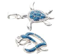 NUOBESTY Pendentifs Bijoux Animaux Marins Dauphin Tortue, Jeunes Filles, Lot 2 Pièces Multicolore, Motif Vie Océan, Accessoires Fabrication Bijoux, Bijou Plage Été, Usage Mode Quotidien