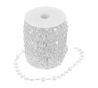 NUOBESTY Perles Ligne des Soucoupes Volantes Fil de Perles Acryliques en Pièce Octogonale Guirlande Soi-même à Couper la Longueur Souhaitée Décoration pour Restaurant et Rideaux