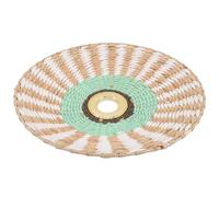 NUOBESTY Petit Abat-Jour Tissé en Papier 35 CM Cache-Lampe Cylindrique E27 pour Plafonnier Style Rétro Éclairage Intérieur pour Hôtel Restaurant et Salon