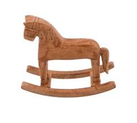NUOBESTY Petit Cheval à Bascule en Bois Non Peint 185 X 16 X 65 CM Décoration de Table Artisanale Ornement de Bureau et Chambre Thème Cheval Figurine à Sculpter et Peindre DIY
