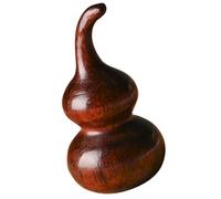 NUOBESTY Petit Ornement Gourde Sculptée en Bois de Petit Bois Rouge 4X2 CM Breloque Suspendue de Gourde Artisanale Décoration Feng Shui pour Bureau et Collection Statue Chinoise Hu Lu