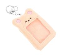 NUOBESTY Photocard Holder Keychain Plush Bear Rabbit Cat Photo Card Holder Sleeve with Key Ring and Secure Dry Storage for Hiking Camping