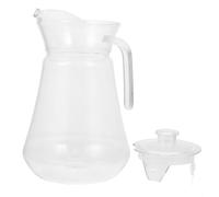 NUOBESTY Pichet d'Eau Froide 1,5 L en Acrylique Couvercle Amovible, Récipient à Jus Transparent pour Congélateur et Moments Conviviaux