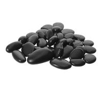 NUOBESTY Pierres de Cuisson en Galets Naturels Noirs, Polies pour Barbecue