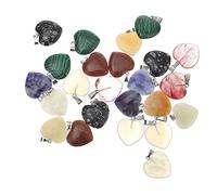 NUOBESTY Pierres Décoratives en Cristal Cœur 20mm Mixtes 24 Pièces - Décoration de Bureau et Maison, Pierres Énergétiques Naturelles pour Loisirs Créatifs et Ornements Couleur Aléatoire