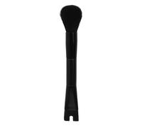 NUOBESTY Pinceau de Contour du Nez à Double Embout en Nylon et Plastique, Brosse Multifonction pour Fond de Teint Liquide et Poudre, Format Compact Noir, Maquillage Visage Précis
