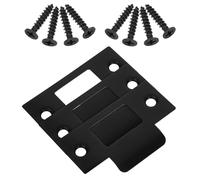 NUOBESTY Plaque de Gâche de Porte Acier Inoxydable T Renforcement de Serrure pour Sécurité Plaque de Protection Rayures pour Portes Extérieures Bureaux et Publics et Vis