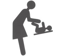 NUOBESTY Plaque d'Identification Toilettes en Acier Inoxydable Noir Panneau Signalétique Mère-Bébé Signalisation Salle de Bain Résistante et Moderne Usage Domestique et Public