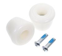 NUOBESTY Plaquettes de Frein pour Patins à roulettes 4 pièces PU Blanc, antidérapantes, Stables pour arrêt Rapide, pour Patins à Deux rangées et à Quatre Roues