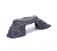 NUOBESTY Plate-Forme Tortue Imitation Pierre avec Cachette et Pont Surface Spacieuse pour Bain de Soleil Escalade Décoration Aquarium et Terrarium Extérieure Moyenne