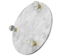 NUOBESTY Plateau Accessoire de Maison Délicat et Pratique Multifonction en Marbre pour Rond et Porte-Bijoux Élégant en Marbre Naturel pour Décoration Intérieure