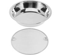 NUOBESTY Plateau Égouttoir à Huile en Acier Inoxydable 304 Double Grille Ronde Petit Plateau de Friture Multifonction Cuisine et Service D’En-Cas pour Refroidir et Égoutter les Aliments