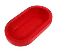 NUOBESTY Plateau Ovale en Bois Rouge Petit Plateau à Dessert Multifonction Plat de Service Portable pour Fruits Bonbons et Gâteaux en Bois pour Réception et Maison