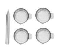 NUOBESTY Plateaux de Pesée en Acier Inoxydable 5 Pièces, Plateaux de Laboratoire Compacts, Surface Lisse Antiadhésive, Compatibles Balances Électroniques, Cuisine, Pâtisserie et Pesée