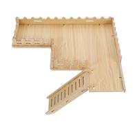 NUOBESTY Plateforme en Bois pour Hamster Nain Accessoire Polyvalent pour Cage avec Échelle et Clôture Favorisant L'activité des Petits Animaux Leur Habitat Naturel