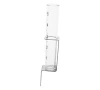 NUOBESTY Pluviomètre Dispositif de Mesure des Précipitations Précis Extérieur en Acier Inoxydable Support Argenté pour Analyse Météo en Temps Réel pour Jardin et Clôture