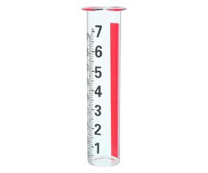 NUOBESTY Pluviomètre en Verre Décoratif à Tube à Essai, 21cm, Rouge