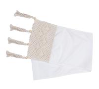 NUOBESTY Pochette de Rangement pour Accoudoir de Canapé en Tissu Tissé à la Main Support Latéral Multifonction pour Télécommande et Magazines Organisateur Suspendu Pratique pour Salon