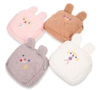NUOBESTY Pochette Menstruelle 4 Pièces en Polyester Mignonne | Format Pratique pour Paquet à Main, Organisation Extérieure, pour Serviettes et Rouges à Lèvres