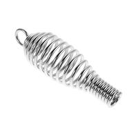 NUOBESTY Poignée de Porte à Ressort en Acier Inoxydable 1 Pièce, Poignée Spirale Résistante Haute Température pour Poêle à Bois, Barbecue et Cheminée, Remplacement pour Accessoires de Foyer