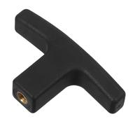 NUOBESTY Poignée T Facile à Installer et Confortable Finition Mate en Plastique Noir Filetage M6 pour Vanne de Vidange de Camping-car ou Corde de Tondeuse