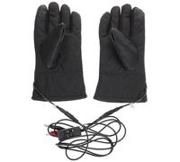 NUOBESTY Poignées Chauffantes Réglables 12v pour Moto, Hiver, Noir | PU et Coton, Ajustement Poignet, Conduite par Vent Froid, Usage 12v Batterie, pour Motards D’hiver