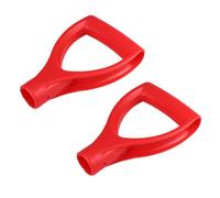 NUOBESTY Poignées de Pelle en Plastique d Shape Lot de 2 pour Jardinage Remplacement Poignée Antidérapante Ergonomique Rouge Compatible Outils de Creusage
