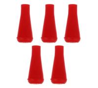NUOBESTY Pointes de Flèches en Caoutchouc 6mm, Lot de 5, Rouge | Bambou et Fibre de Verre, Pratique D’archerie et Petit Gibier, Sécurité Accrue