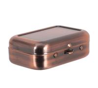 NUOBESTY Portable Cendrier Rectangulaire Métal avec Couvercle Coupe-Vent Compact et Léger Cendrier de Poche pour Cigare Adapté Voiture Camping et Usage Domestique