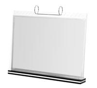 NUOBESTY Porte Affiche de Table Acrylique Transparent Support de Menu Horizontal avec Anneaux Doubles Présentoir Stable pour Restaurant et Bureau