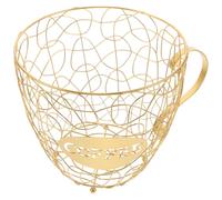 NUOBESTY Porte-Capsules de Café en Fer Doré Panier Organiseur de Tasse Support Rangement Ouvert pour Dosettes D’Espresso Corbeille Polyvalente Cuisine et Comptoir 1 Pièce